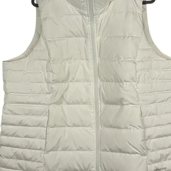 Lands' End White Plus Size Puffer Vest 1X 16W-18W - Picture 5 of 5